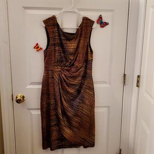 Dress Barn Collection Shimmering Gold & Purple Dress, Size 16